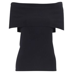 Rosetta Getty knitted banded off shoulder stretch top